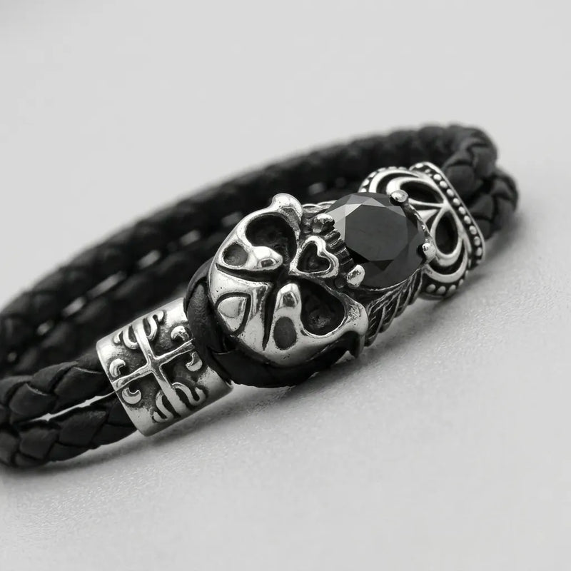 Skull bound Leather Bracelet