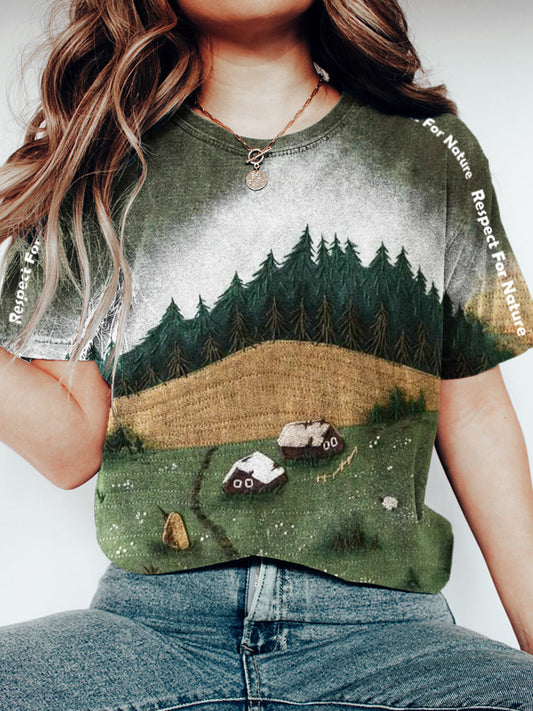 Forest And Nature Environmental Protection Promotion Vintage Women's T-shirt artswardrobe