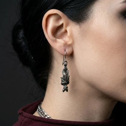 The Upside Down Bat Earrings
