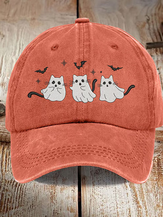 Comstylish Cute Cat Animal Print Vintage Baseball Cap