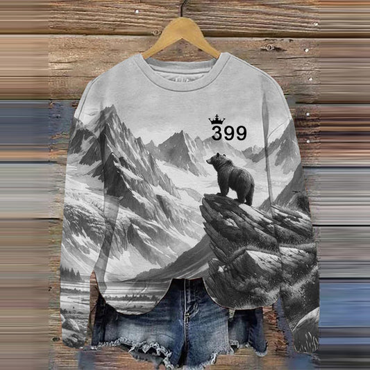 Comstylish Women's Grizzly 399 Print Casual Sweatshirt