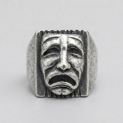 Tragedy Theatre Mask Statement Ring