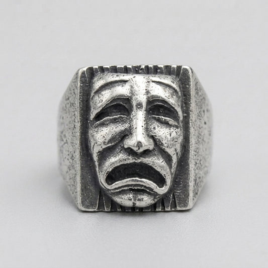 Tragedy Theatre Mask Statement Ring