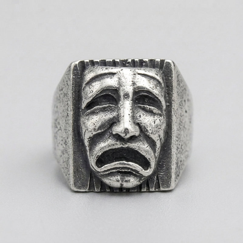 Tragedy Theatre Mask Statement Ring