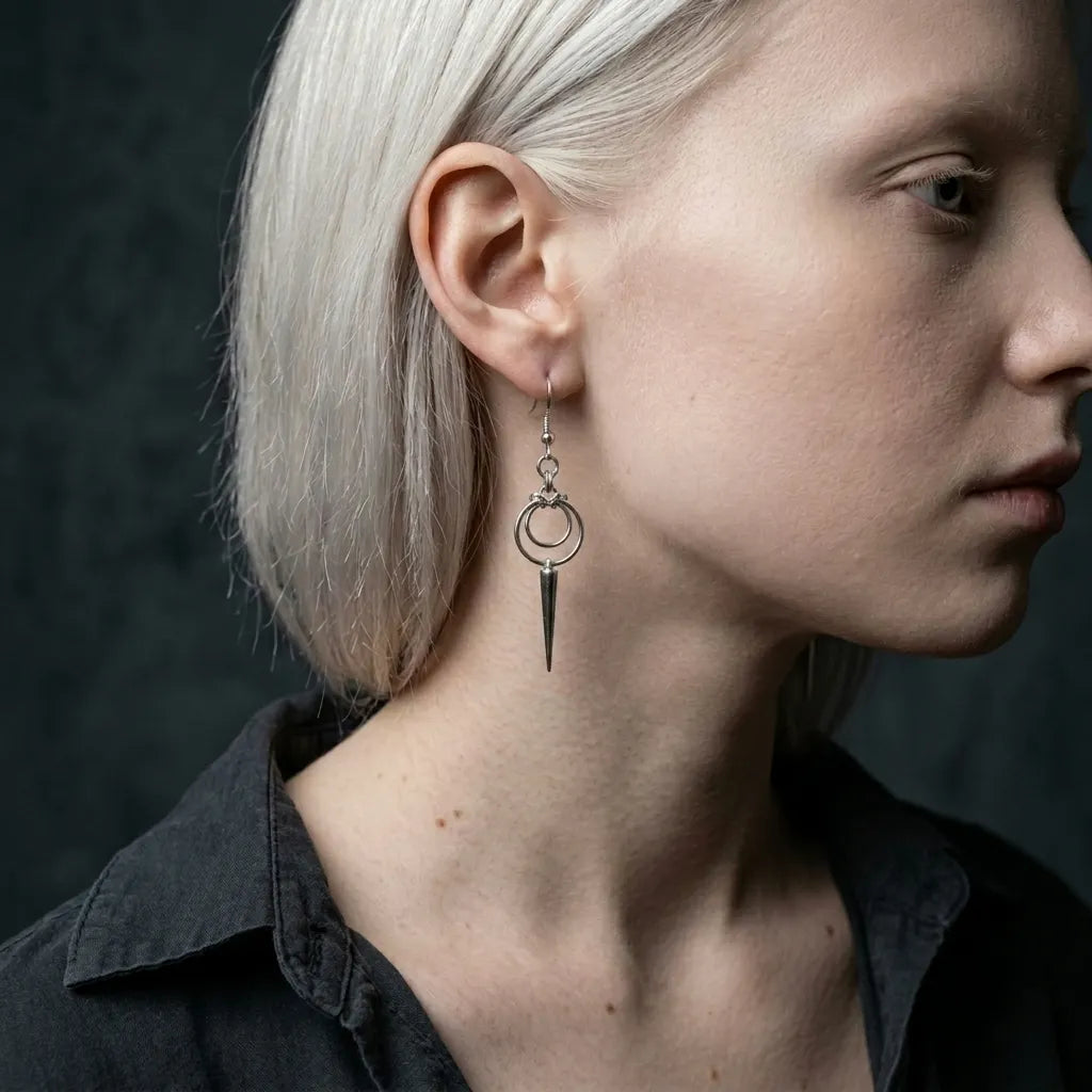 Double Spike Drop Earrings