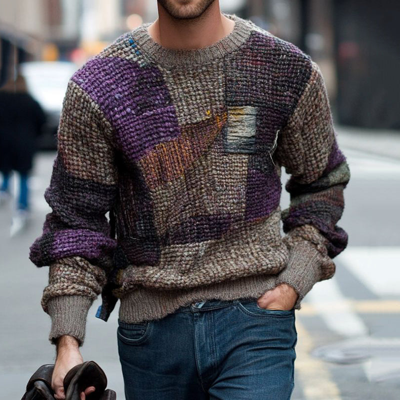 Fairman Island Jacquard Retro Pattern Cozy Sweater artswardrobe