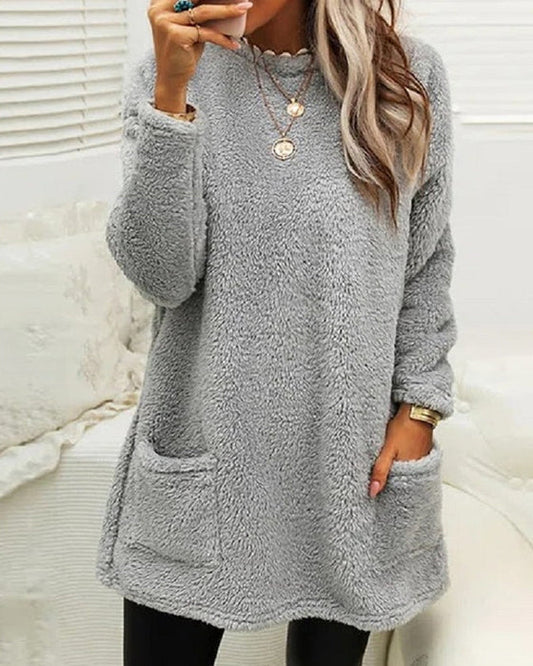 Janine® | Casual women's sweater with pockets