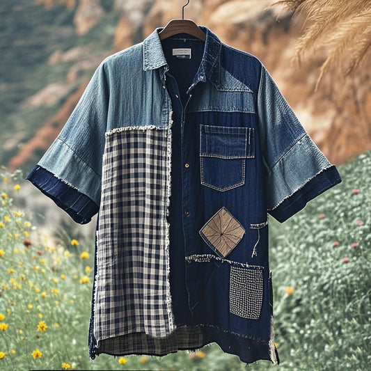 Men's Retro Amish Baskets Of Hope Linen Shirt artswardrobe