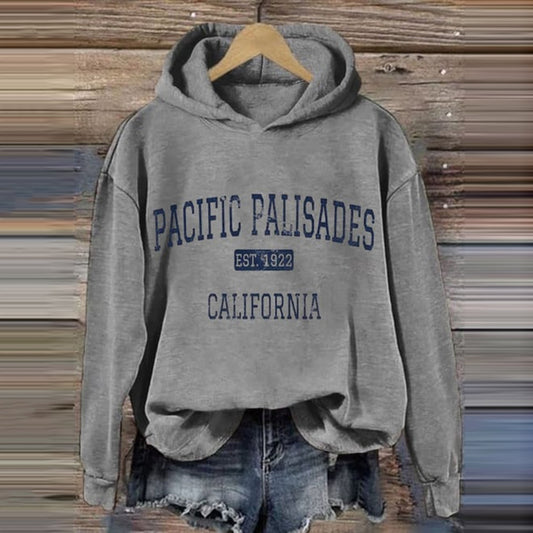 Comstylish Women's Pacific Palisades Ca Strong Print Hoodie