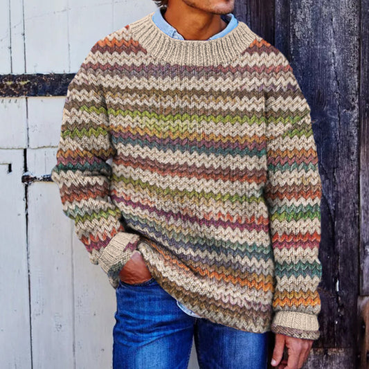 Vintage Multicolor Icelandic Knit Cozy Sweater elevenforest