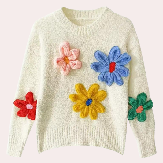 Natividad® | Multicolored floral sweater for women