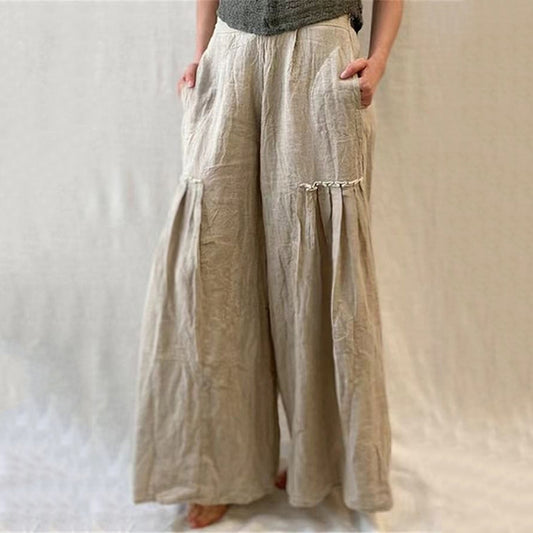 Women's Vintage Loose Bohemian Floral Pants artswardrobe