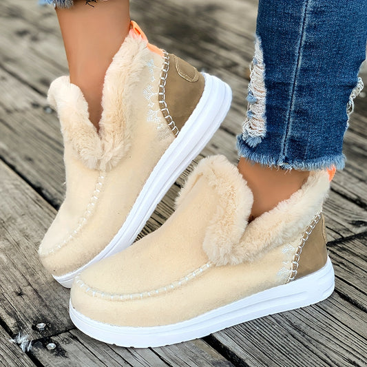 Isabel® | Cozy winter slippers for women: fleece lining, PU sole and soft fabric construction