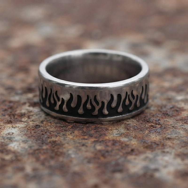 Full Wrap Fire Eternity Band Ring
