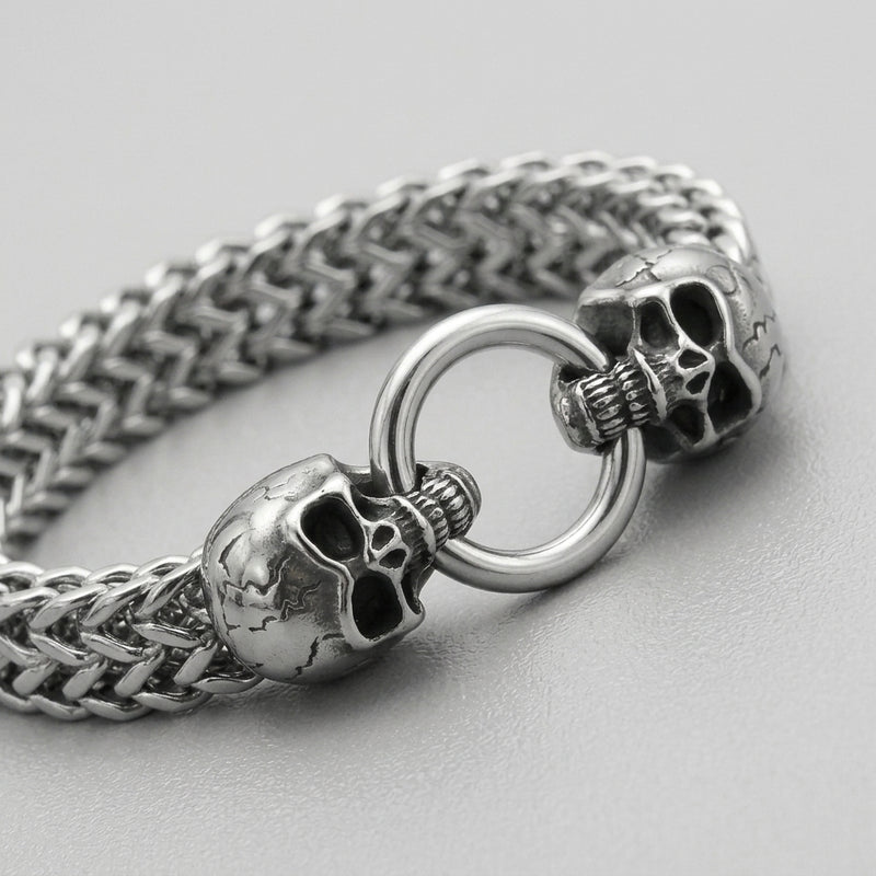 Death King Double Skull Bracelet