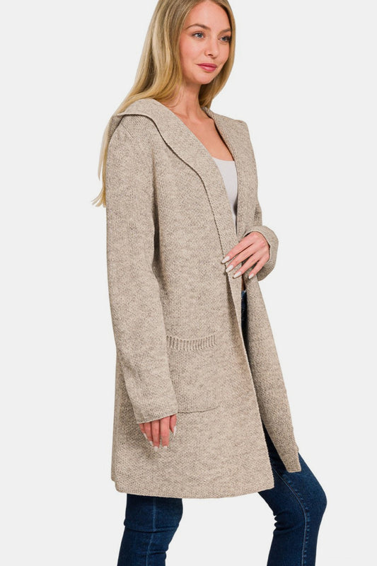 Carmen® | Hooded sweater cardigan with open front