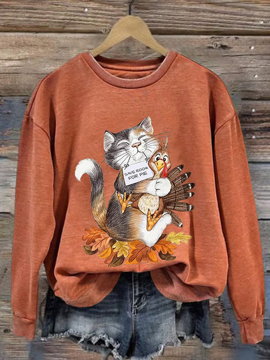 Women's Thanksgiving Printed Sweatshirt artswardrobe