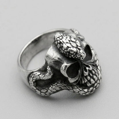 Snake and Skull Ring