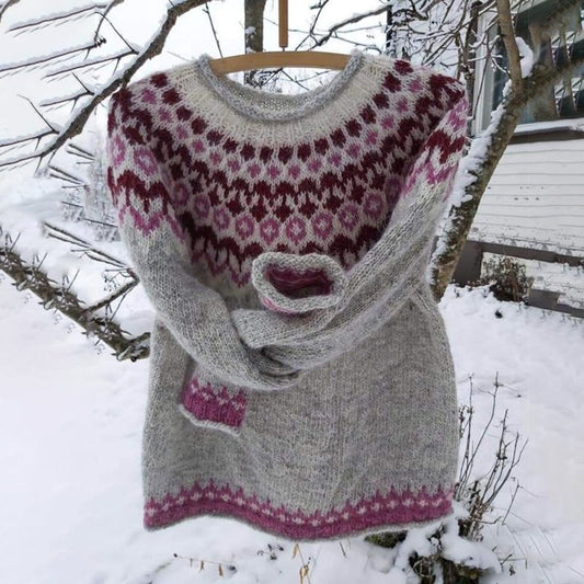 Vintage Icelandic Geometric Cozy Sweater elevenforest