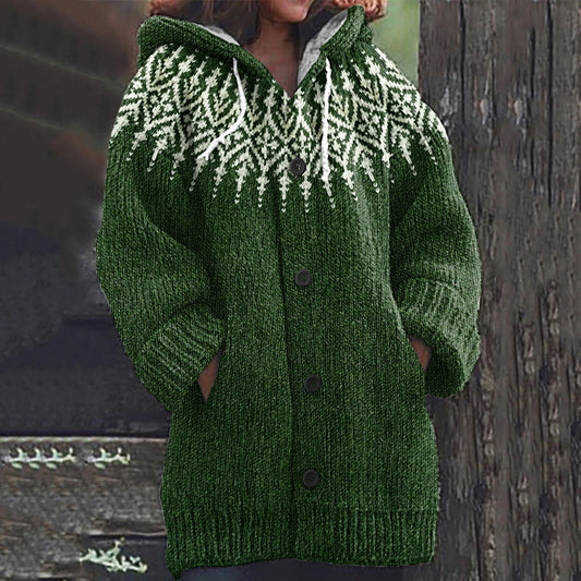 Vintage Icelandic Geometric Knit Graphic Warm Sweater artswardrobe