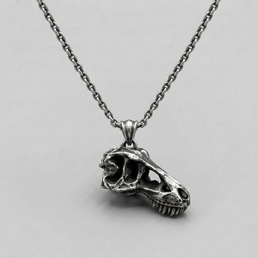 T-Rex Skull Pendant Necklace