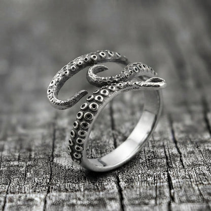 Vintage Kraken Tentacle Wrap Ring