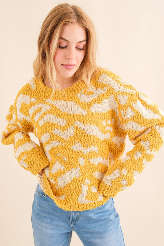 Anke® | And the Why textured contrast sweater in full size