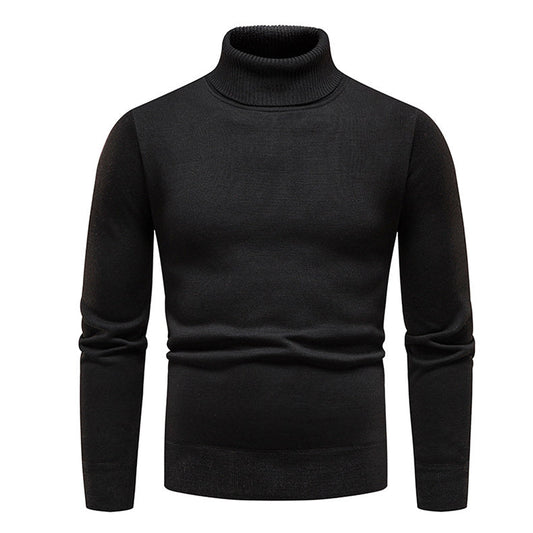 Men's Vintage Solid Knit Turtleneck Sweater elevenforest