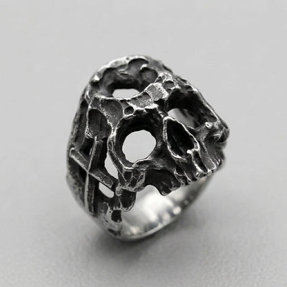 Hollow Bone Skull Ring