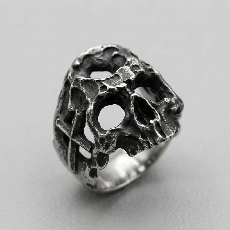 Hollow Bone Skull Ring