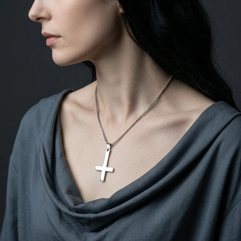 Upside Down Cross Necklace