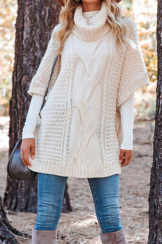 Odette® | Cable knit turtleneck sweater