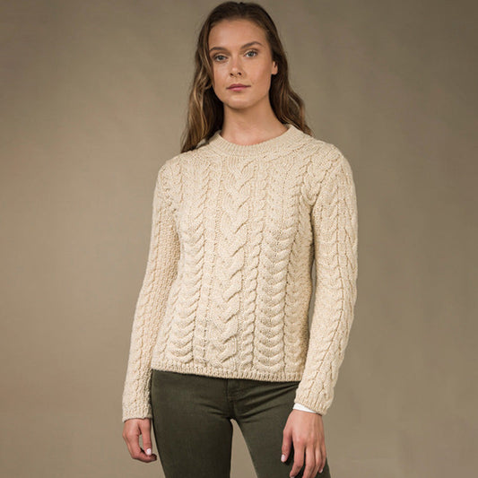Women's Vintage Traditional Aran Sweater artswardrobe