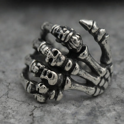 Skull & Bone Claw Wrap Ring