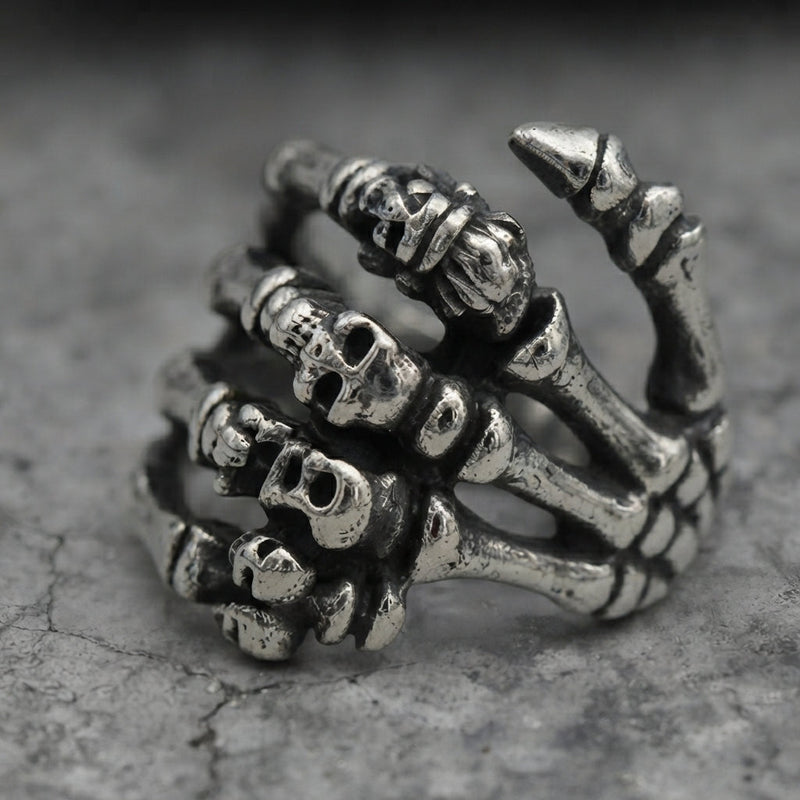 Skull & Bone Claw Wrap Ring