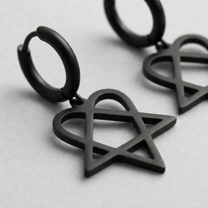 Heartagram Hoop Earrings
