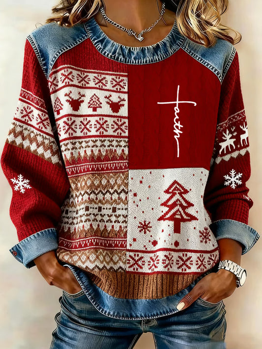 Comstylish Women's Christmas Casual Sweatshirt