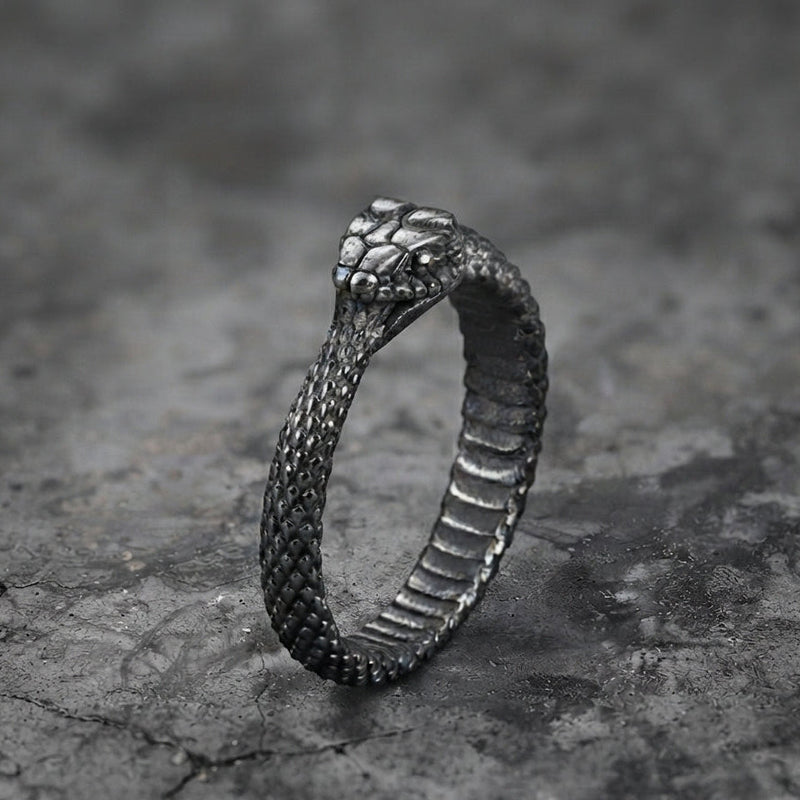 Ouroboros Coiled Serpent Ring
