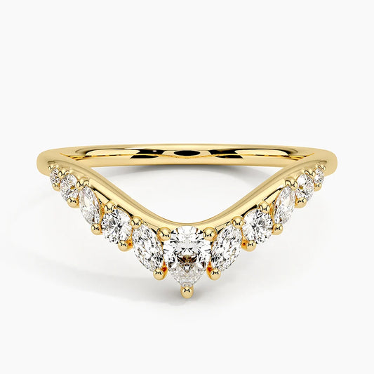 Contoured Diamond Ring