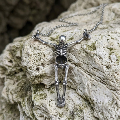 Bone Crucifix Gothic Skeleton Necklace