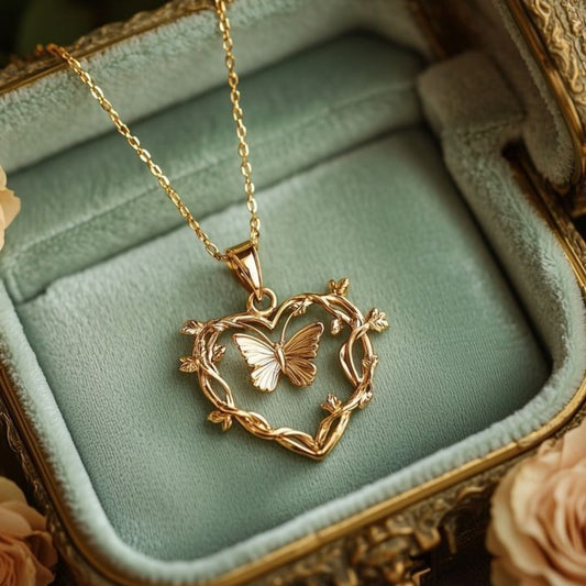 Butterfly Heart Necklace