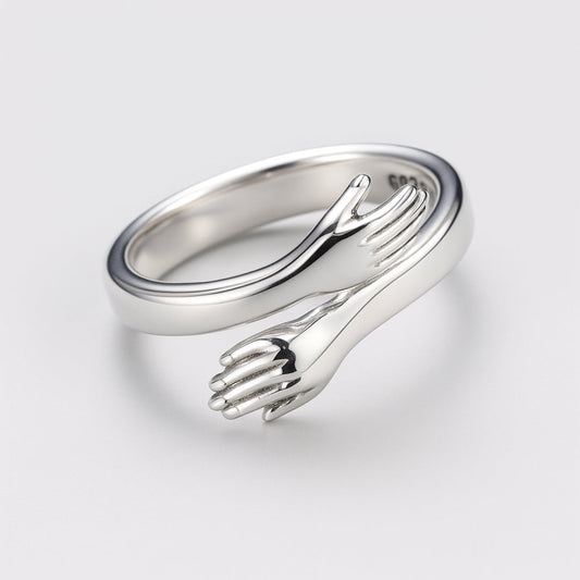 Silver Adjustable Hug Ring