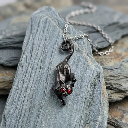 Cursed Shadow Cat Blood Eye Necklace