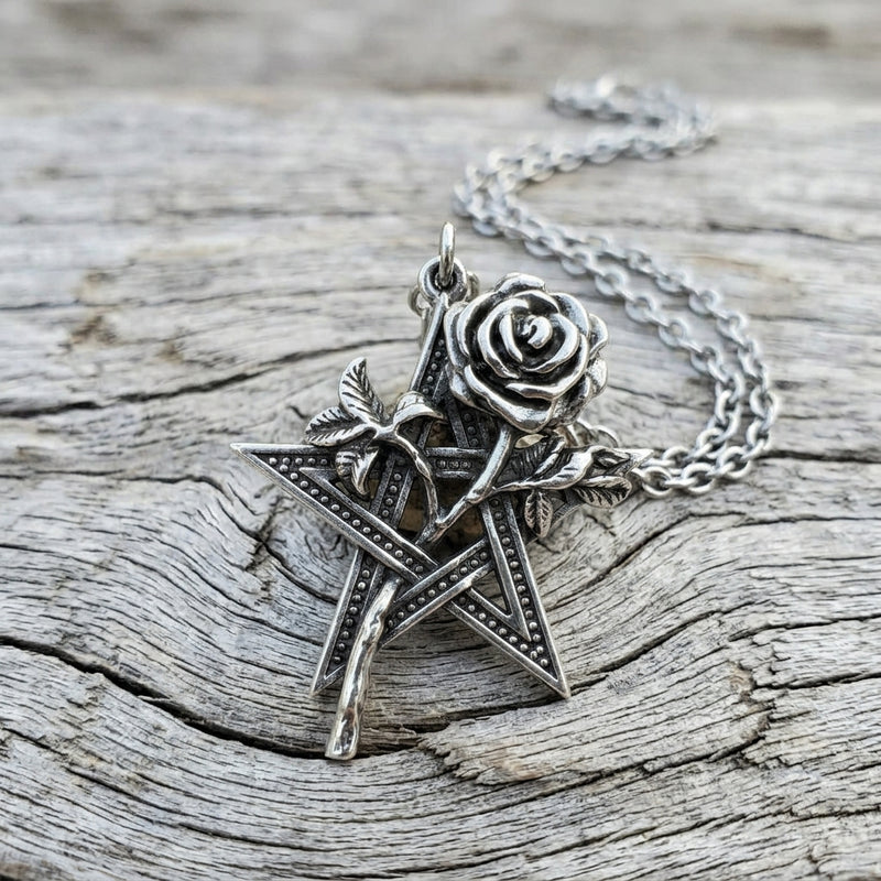 Dark Magic Rose Necklace
