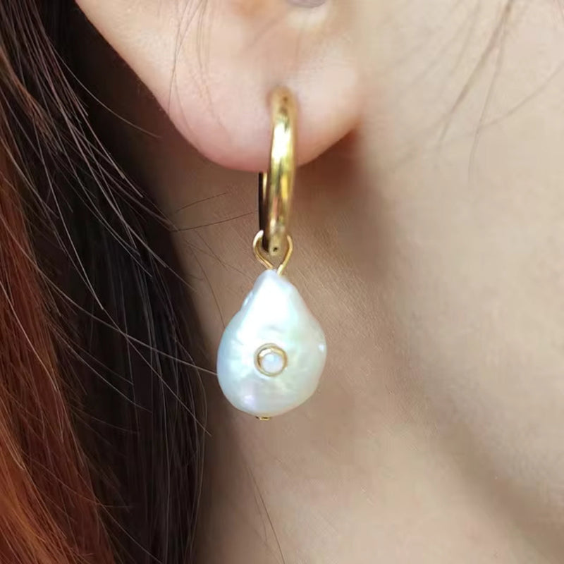 Delicate Artisan Pearl Earring