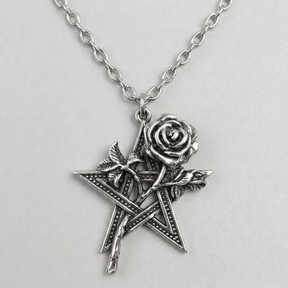 Dark Magic Rose Necklace