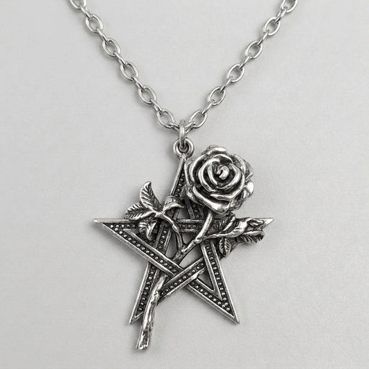Dark Magic Rose Necklace