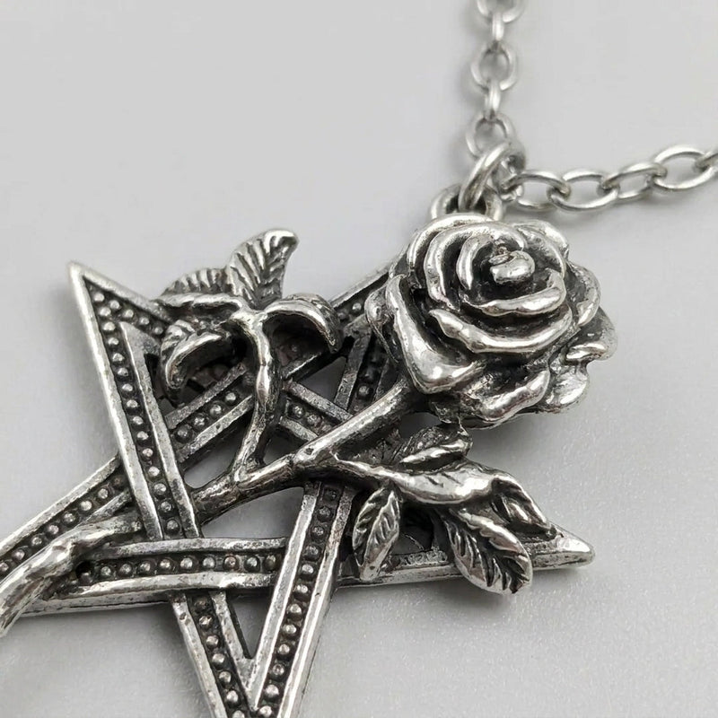 Dark Magic Rose Necklace