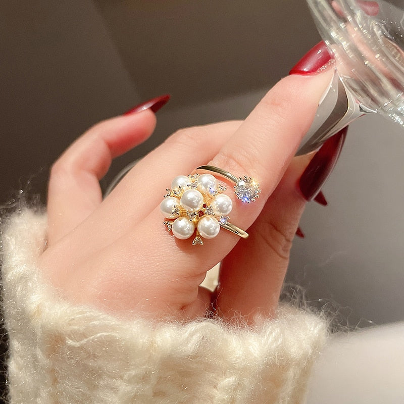 Delicate Artisan Pearl Ring