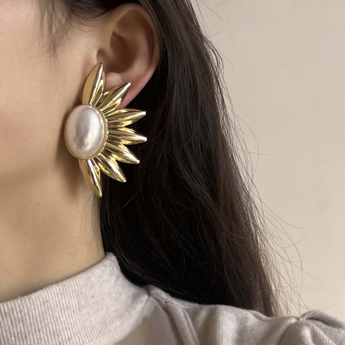 Delicate Artisan Pearl Earring